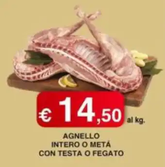 Agnello intero o metà con testa o fegato