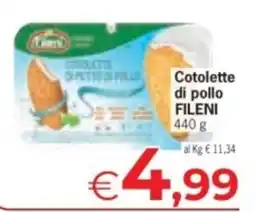 Despar Cotolette di pollo Fileni offerta