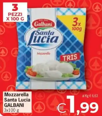 Despar Mozzarella Santa Lucia Galbani offerta