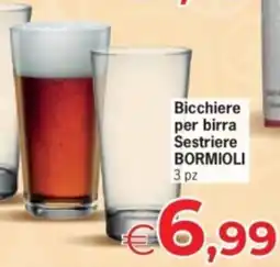 Despar Bicchiere per birra Sestriere Bormioli offerta