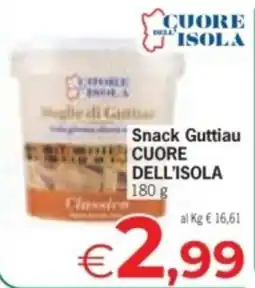 Despar Snack Guttiau CUORE DELL'ISOLA offerta