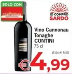 Despar Vino Cannonau Tonaghe Contini offerta