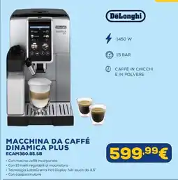 Euronics DeLonghi macchina da caffé dinamica plus offerta