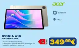 Euronics Acer Iconia A16 offerta