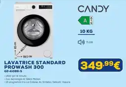 Euronics Candy lavatrice standard prowash 300 offerta