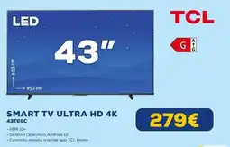 Euronics TCL SMART TV ULTRA HD 4K 43T69C offerta