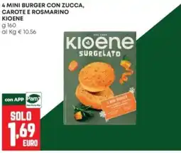 Panorama Mini burger con zucca, carote e rosmarino Kioene offerta