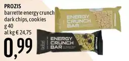 Emisfero Prozis barrette energy crunch dark chips, cookies offerta