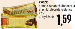 Emisfero Prozis protein bar arachidi cioccola offerta