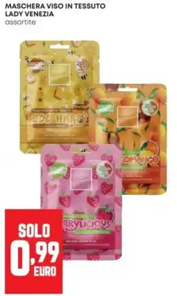 Panorama Maschera viso in tessuto Lady Venezia offerta