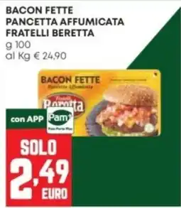 Panorama Bacon fette pancetta affumicata Fratelli Beretta offerta