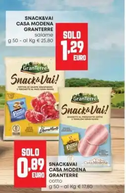 Panorama Snack&Vai! GranTerre salame offerta