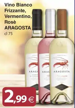 Docks Cash&Carry Vino Bianco Frizzante, Vermentino, Rosè Aragosta offerta