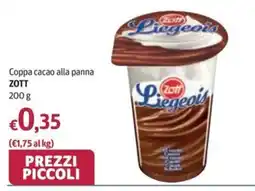 Futura Supermercati Coppa cacao alla panna ZOTT offerta