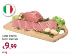 Futura Supermercati Lonza di suino filiera nazionale offerta
