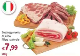 Futura Supermercati Costine/pancetta di suino filiera nazionale offerta