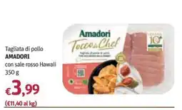 Futura Supermercati Tagliata di pollo Amadori con sale rosso Hawaii offerta