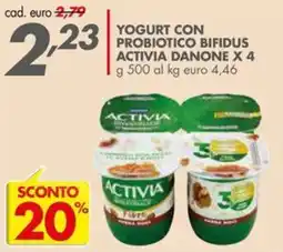 Italmark Yogurt con probiotico bifidus Activia Danone offerta