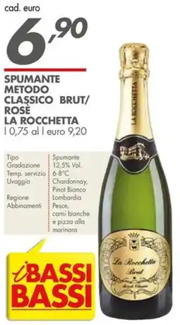 Italmark Spumante metodo classico brut/rose La Rocchetta offerta