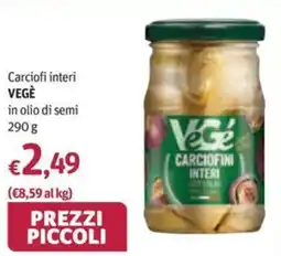 Futura Supermercati Vege carciofini interi offerta