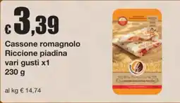 Sì con te Cassone romagnolo Riccione piadina offerta