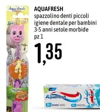 Aquafresh spazzolino denti piccoli igiene dentale per bambini 3-5 anni setole morbide