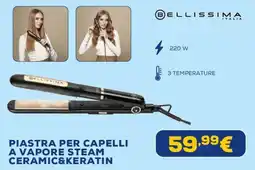 Euronics Piastra per capelli a vapore steam ceramic&keratin Bellissima offerta