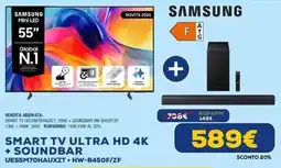 Euronics Samsung Smart TV Ultra HD 4K + Soundbar offerta