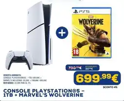 Euronics Console PlayStation®5 - 1TB + Marvel's Wolverine offerta