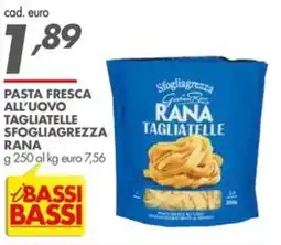 Italmark Pasta fresca all'uovo tagliatelle sfogliagrezza rana offerta