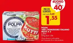 Italmark Polpa 100% pomodoro italiano Mutti offerta