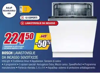 Trony Bosch Lavastoviglie da Incasso SGV2ITX22E offerta