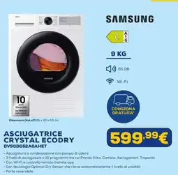 Euronics Samsung Asciugatrice Crystal Ecodry offerta
