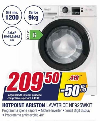 Trony Hotpoint Ariston Lavatrice NF925WKIT offerta