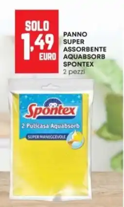 Panorama Panno super assorbente aquabsorb spontex offerta