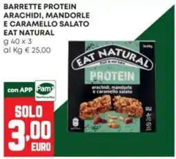 Panorama Barrette protein arachidi, mandorle e caramello salato eat natural offerta