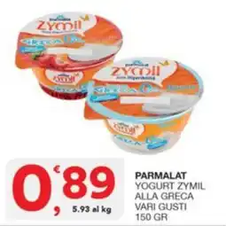 Quick Sisa Parmalat Yogurt Zymil alla greca offerta