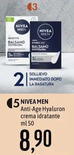 Emisfero NIVEA MEN Anti-Age Hyaluron crema idratante offerta