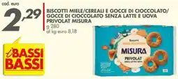 Italmark Biscotti miele/cereali e gocce di cioccolato privolat misura offerta