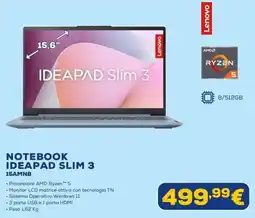 Euronics Lenovo Notebook Ideapad Slim 3 offerta