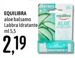 Emisfero Equilibra aloe balsamo Labbra Idratante offerta