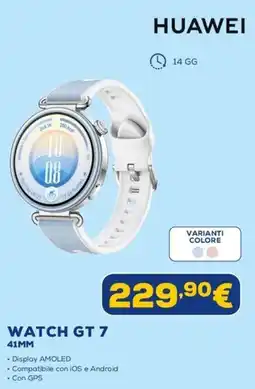 Euronics Huawei Watch GT 7 41MM offerta