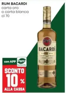 Panorama Rum Bacardi carta oro o carta blanca offerta
