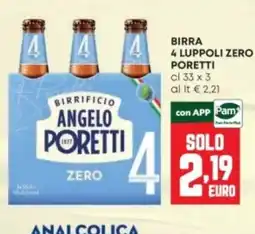 Panorama Birra 4 Luppoli Zero Poretti offerta