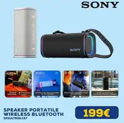 Euronics Speaker portatile wireless bluetooth Sony offerta