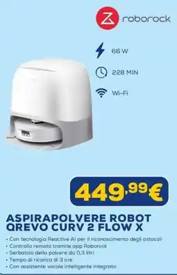 Euronics Aspirapolvere robot Qrevo Curv 2 Flow X offerta