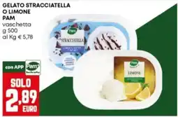 Panorama Gelato stracciatella o limone Pam offerta