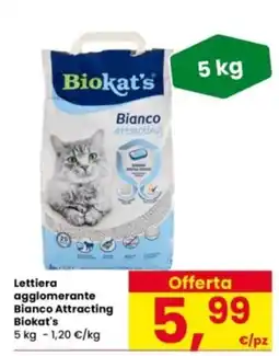 Interspar Lettiera agglomerante Bianco Attracting Biokat's offerta