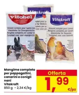 Interspar Mangime completo per pappagallini, canarini e conigli nani Vitakraft offerta
