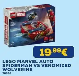 Euronics Lego marvel auto spiderman vs venomized wolverine offerta